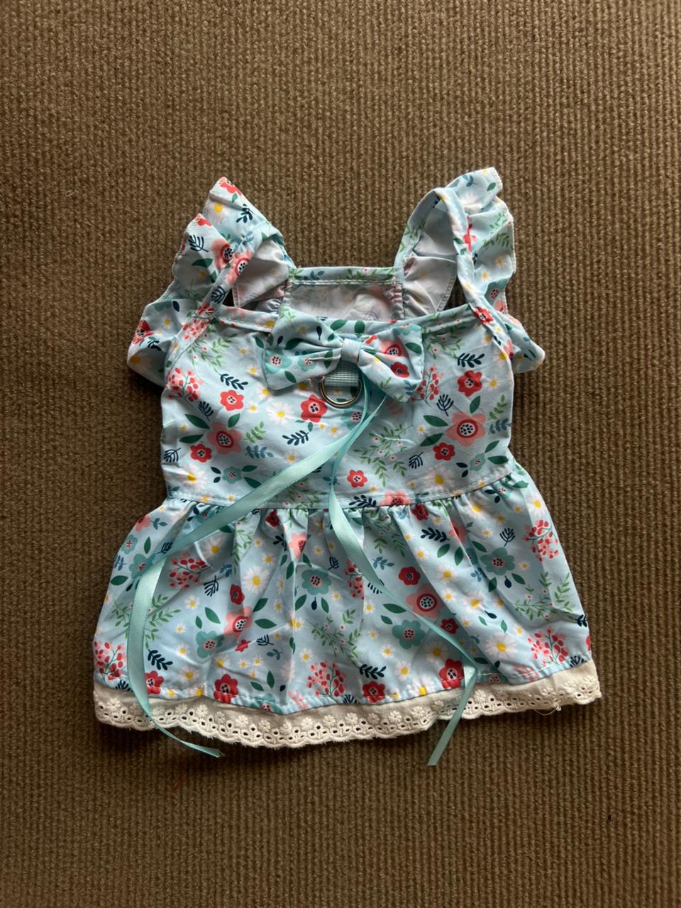 VESTIDO FLOR CELESTE
