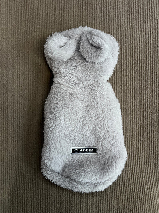 CHALECO OSITO DE PELUCHE GRIS