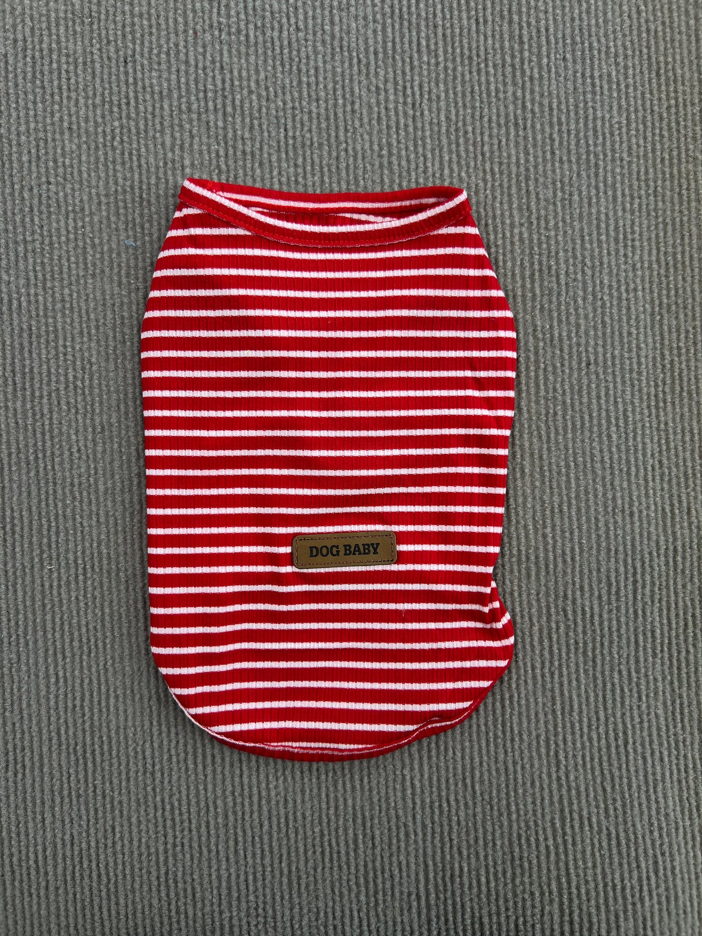 CAMISETA SIN MANGAS RAYAS ROJAS