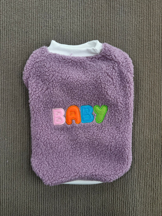 ABRIGO DE PELUCHE BABY LILA