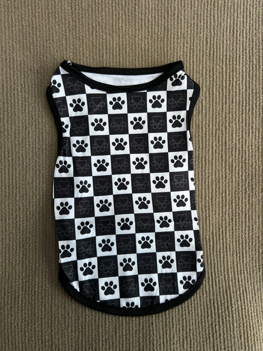 CAMISETA SIN MANGA HUELLITAS NEGRA