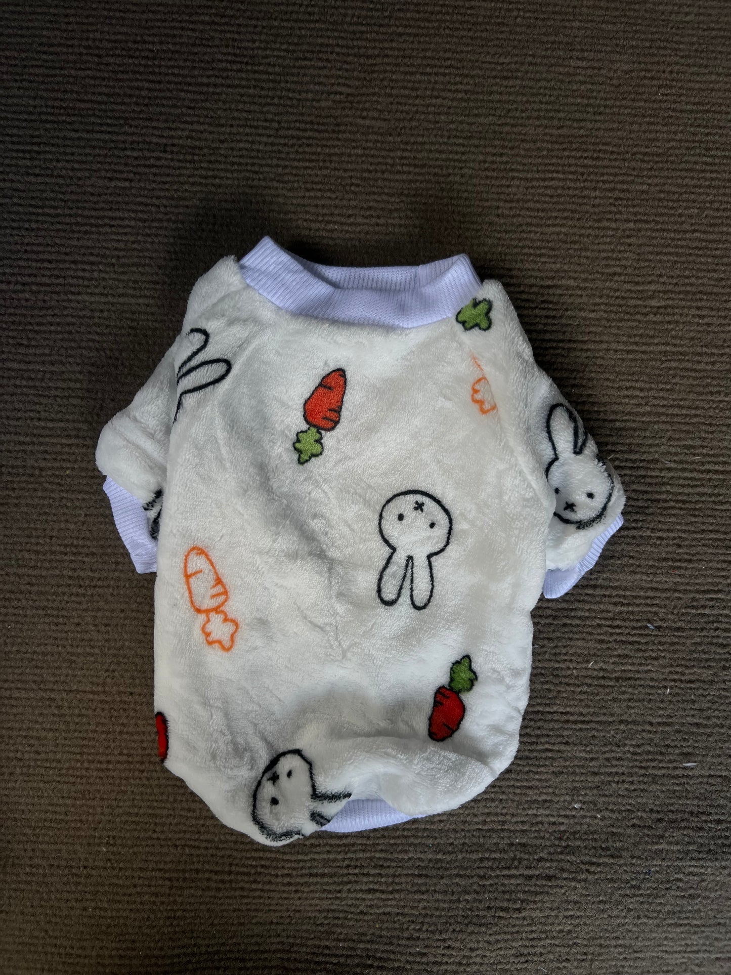 ABRIGO DE PELUCHE BLANCO CIN CONEJO