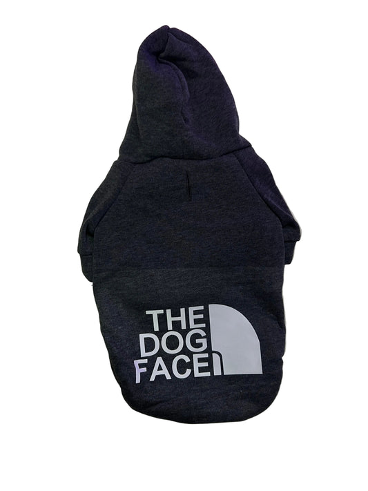 HOODIE THE DOG FACE GRIS  OSCURO