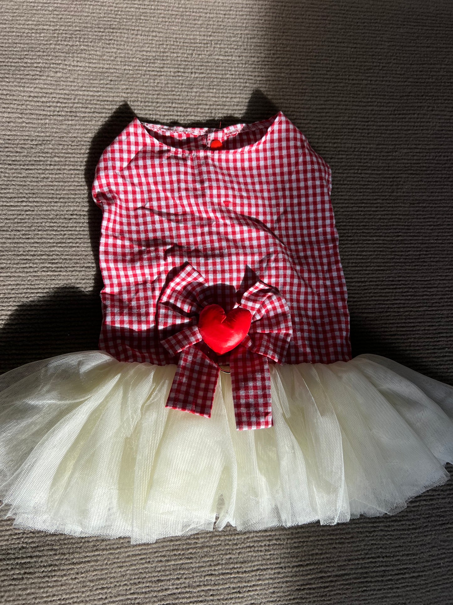 VESTIDO CUADRITOS DE CORAZÓN
