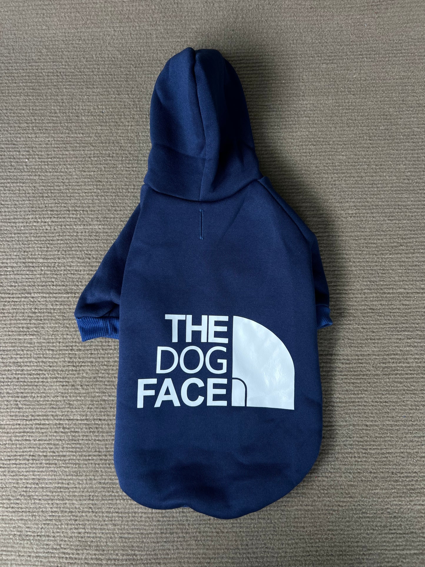 HOODIE THE DOG FACE AZUL