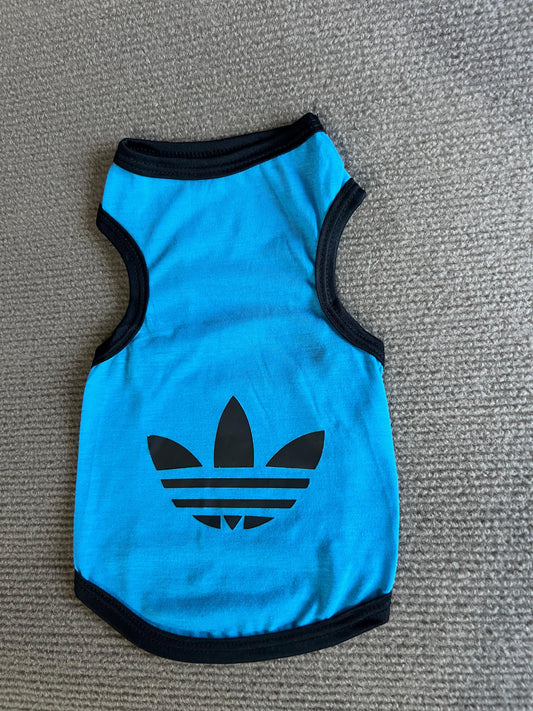Camisa Adidog turquesa