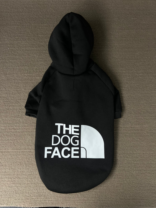 HOODIE THE DOG FACE NEGRO