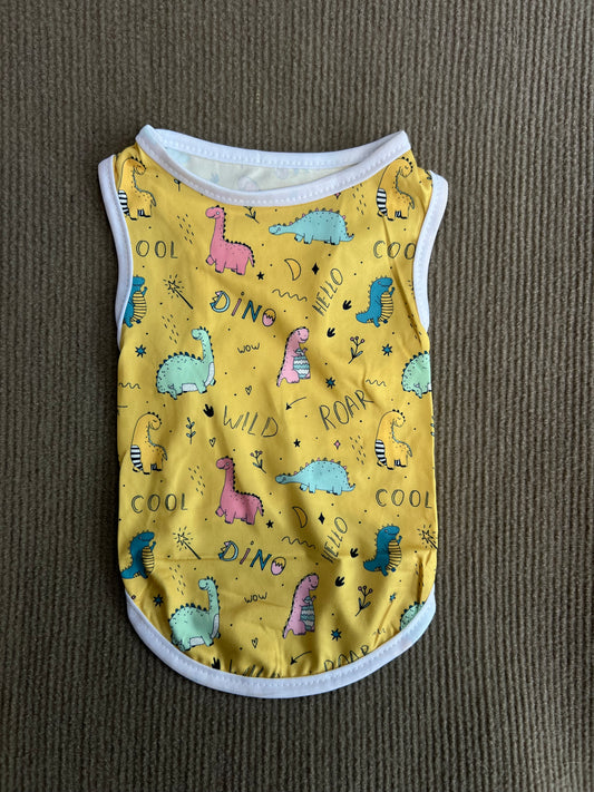 CAMISETA SIN MANGA DINO MOSTAZA