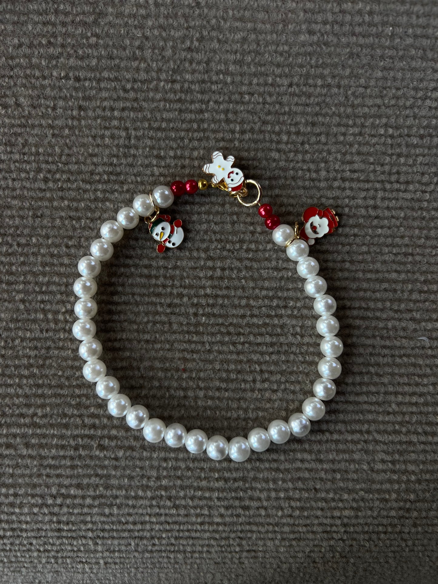 COLLAR PERLAS BLANCAS NAVIDEÑO