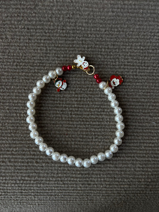 COLLAR PERLAS BLANCAS NAVIDEÑO