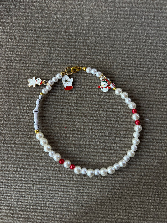 COLLAR PERLAS BLANCAS NAVIDEÑO