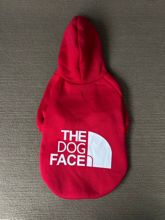 HOODIE THE DOG FACE ROJO