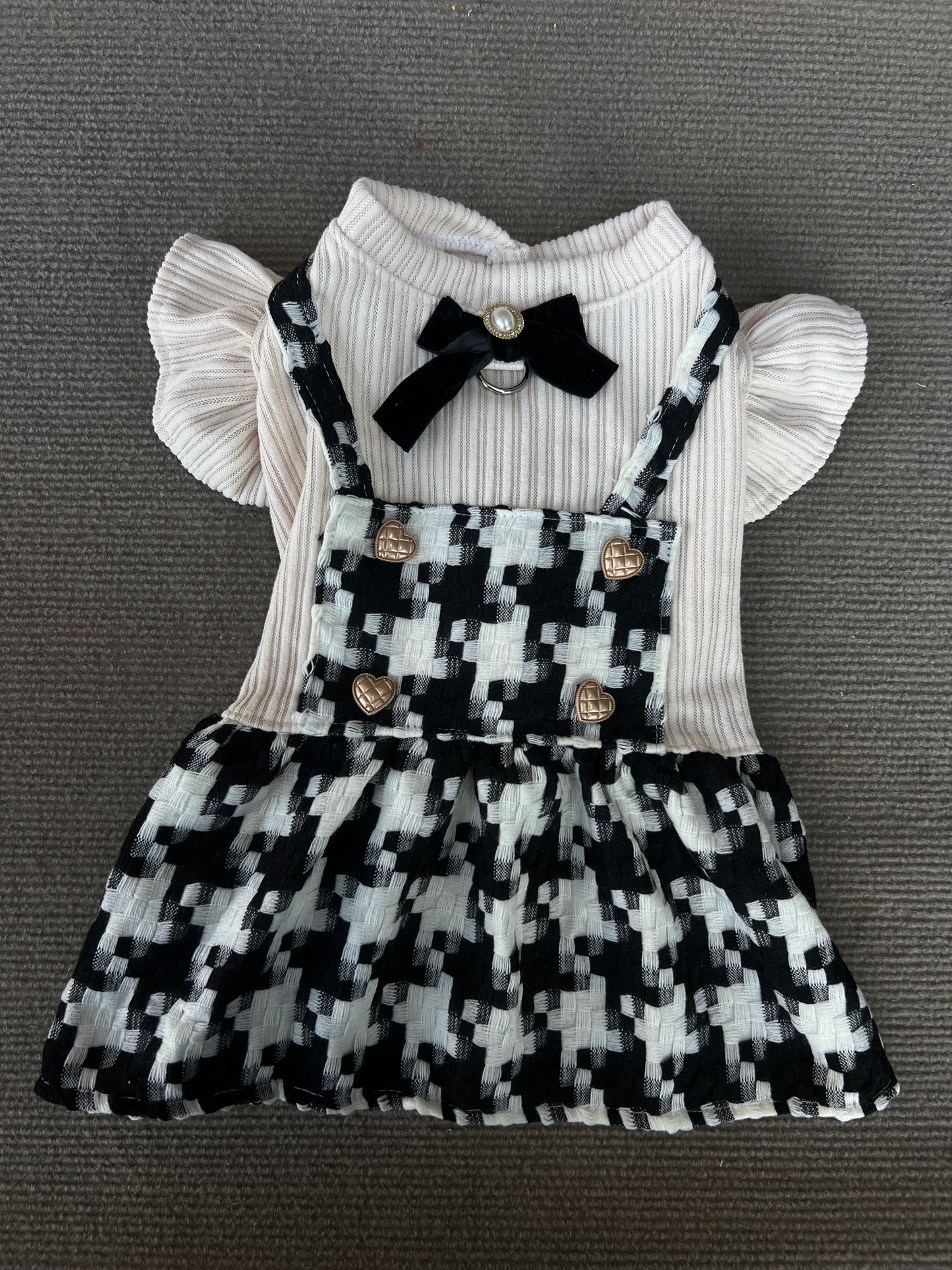 VESTIDO ESTILO OVERALL BOTONES DORADOS