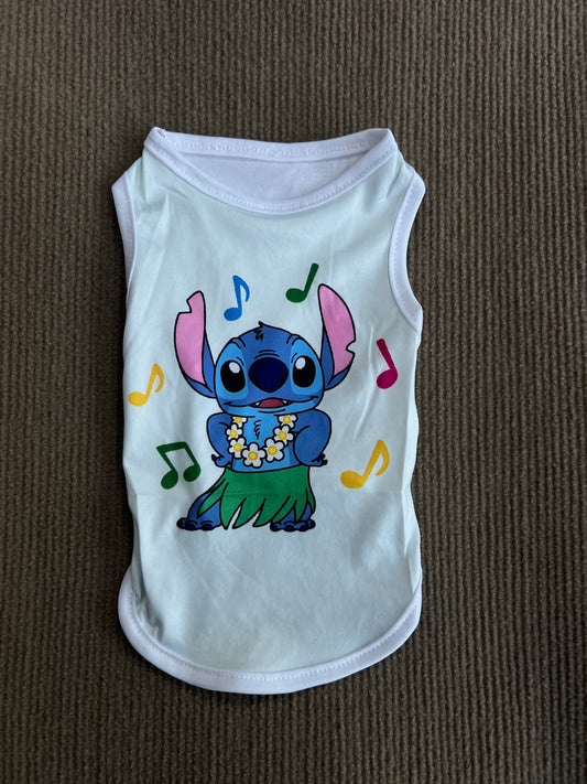 CAMISETA SIN MANGA STICH VERDE AGUA