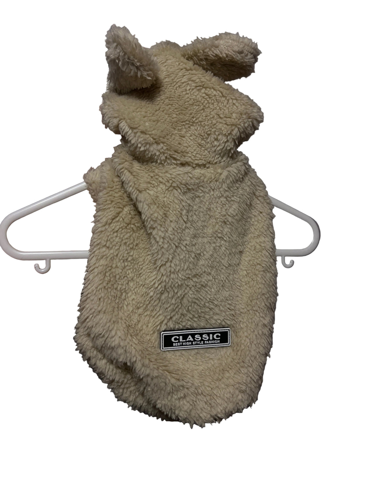 CHALECO OSITO DE PELUCHE BEIGE