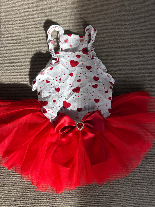 VESTIDO DE CORAZONES ROJO