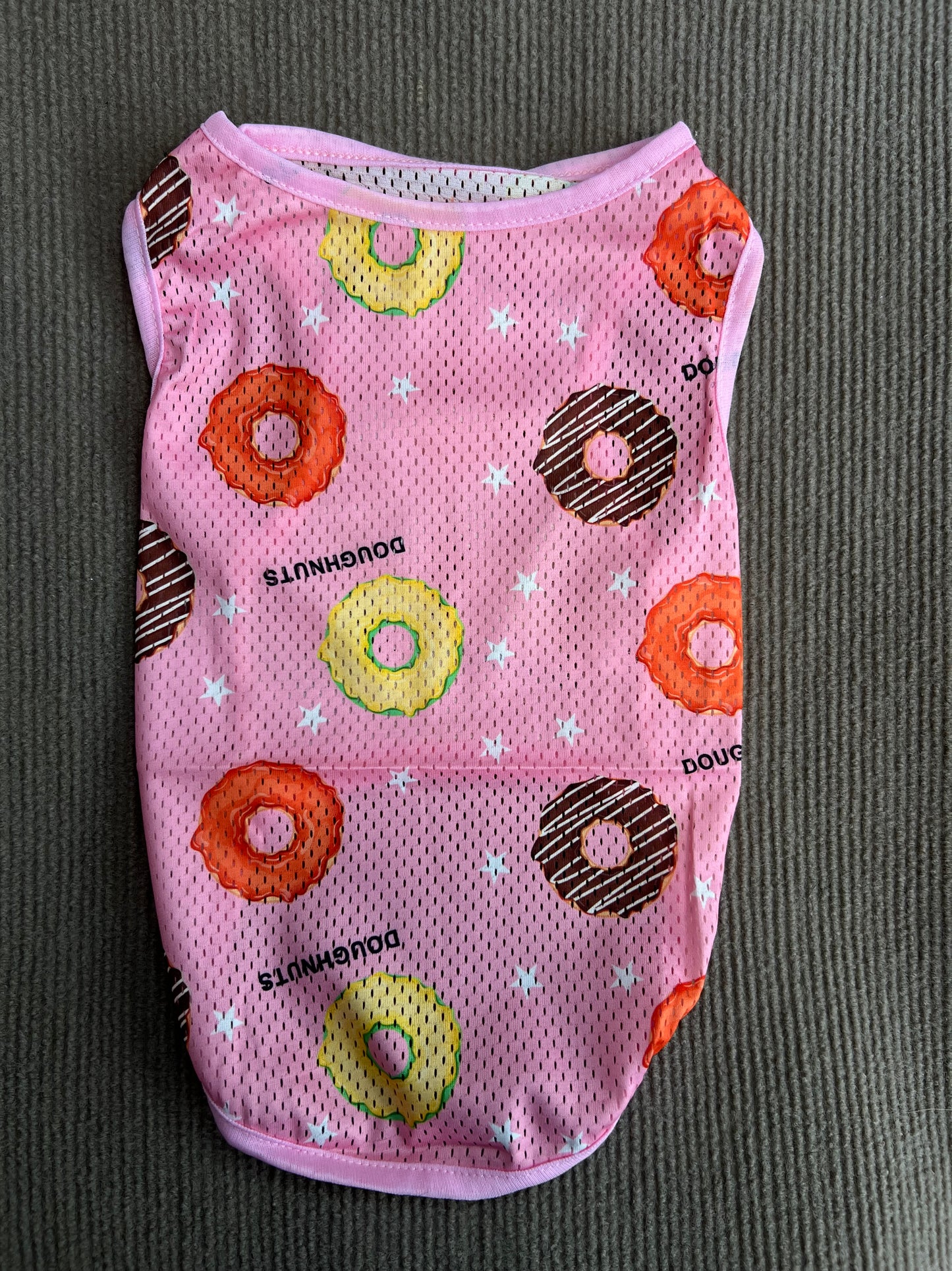 CAMISETA SIN MANGA DONAS ROSADA