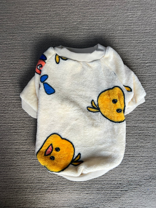 ABRIGO DE PELUCHE DE POLLITO