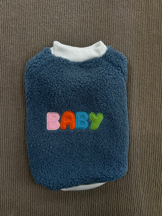 ABRIGO DE PELUCHE BABY AZUL