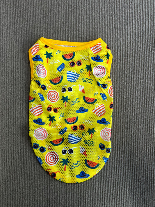 CAMISETA SIN MANGA VERANO AMARILLA