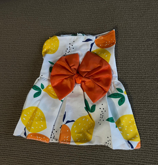 VESTIDO LAZO NARANJA