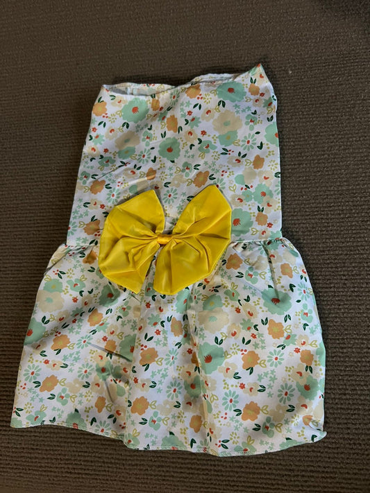 VESTIDO LAZO AMARILLO