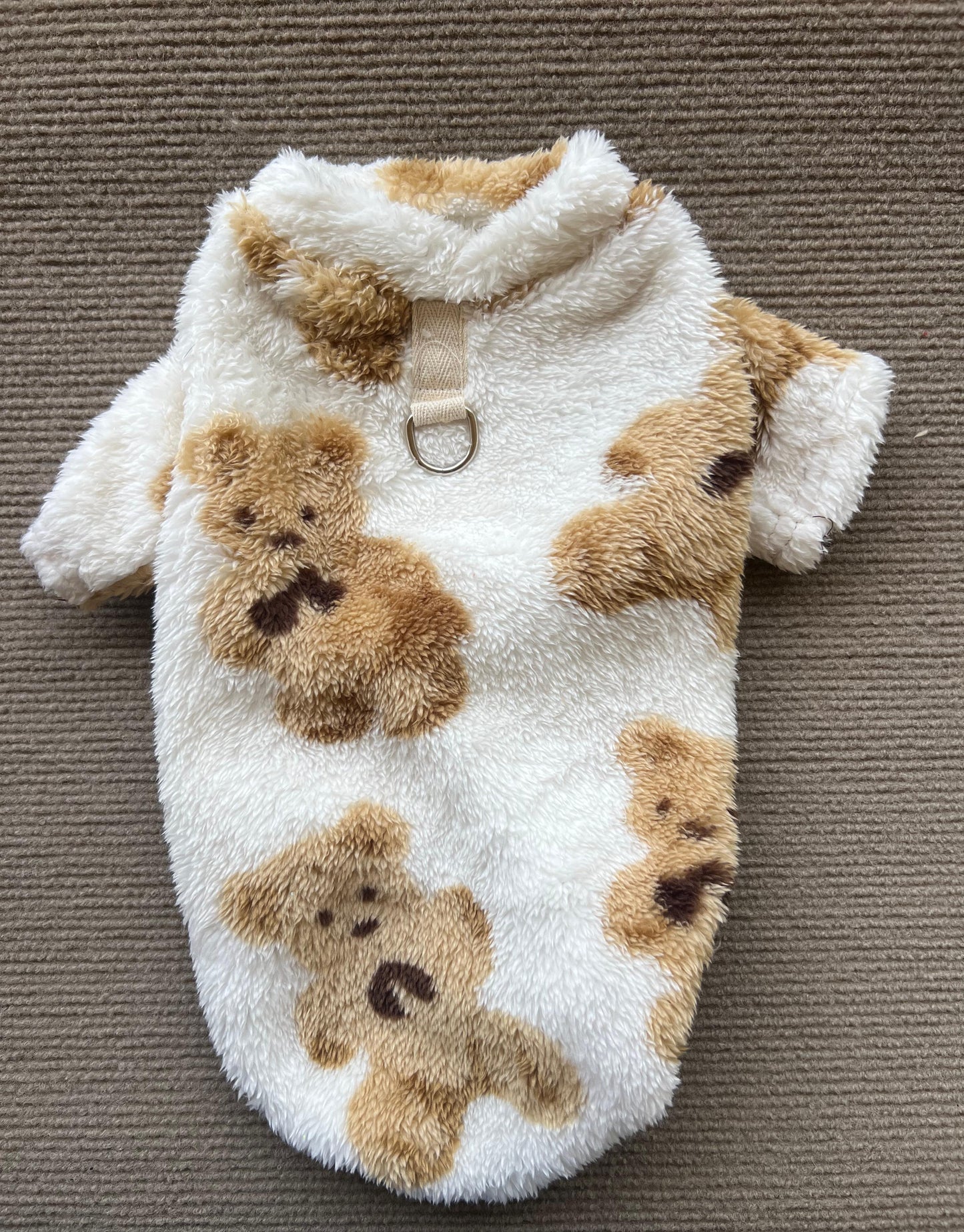 Abrigo peluche oso blanco