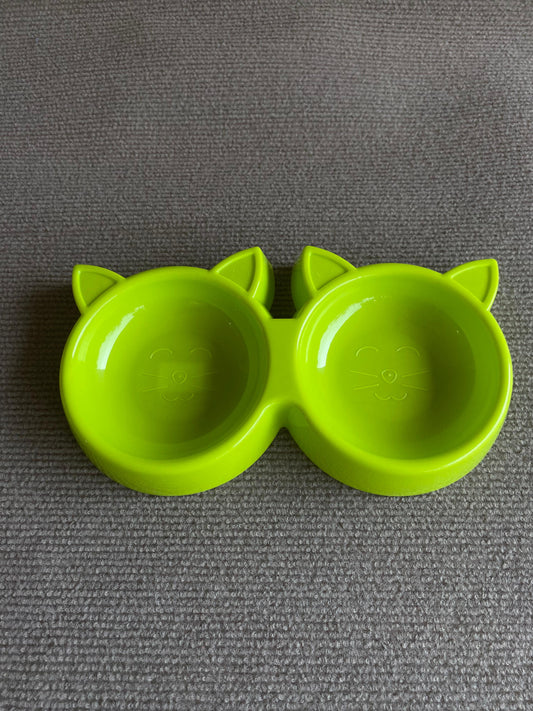 COMEDERO DOBLE FORMA GATO