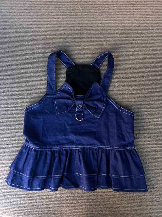 Vestido estilo mezclilla y argolla