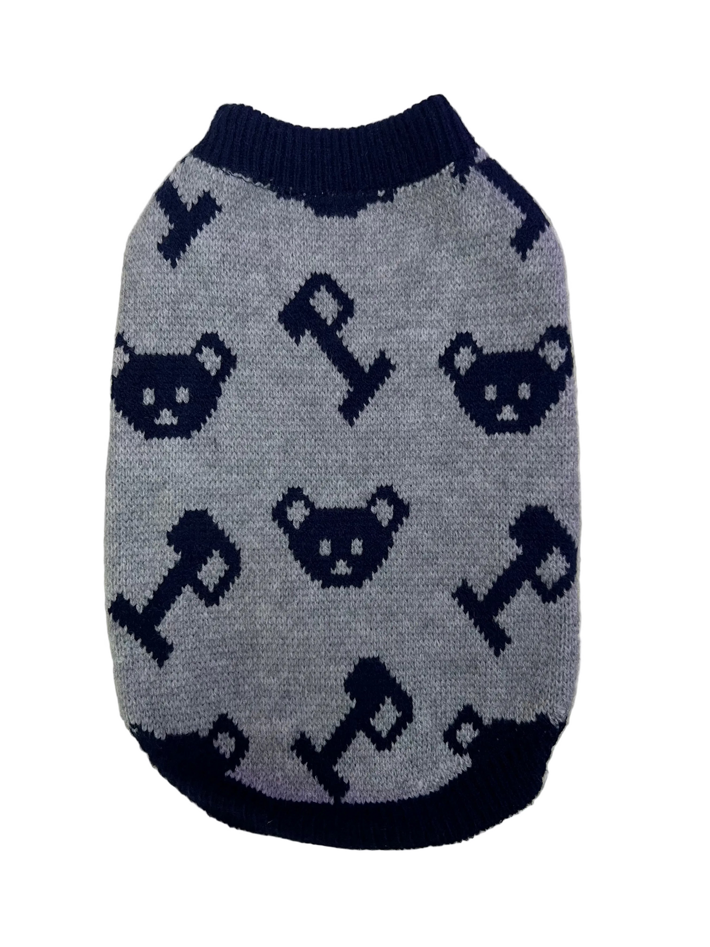 ABRIGO TEJIDO GRIS  OSITO