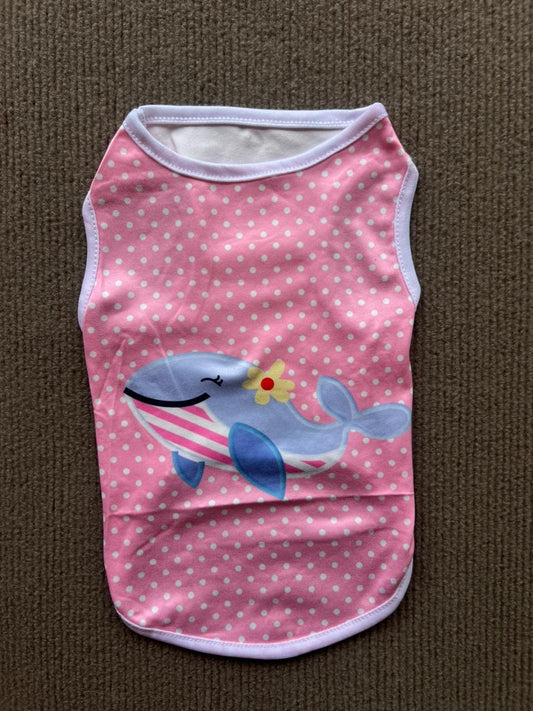 CAMISETA SIN MANGA BALLENA ROSA