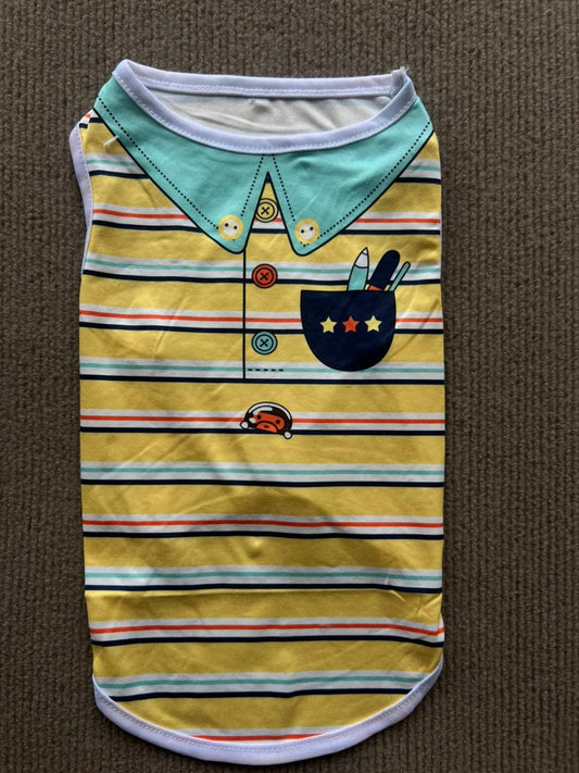 CAMISETA SIN MANGA BOTONES AMARILLOS