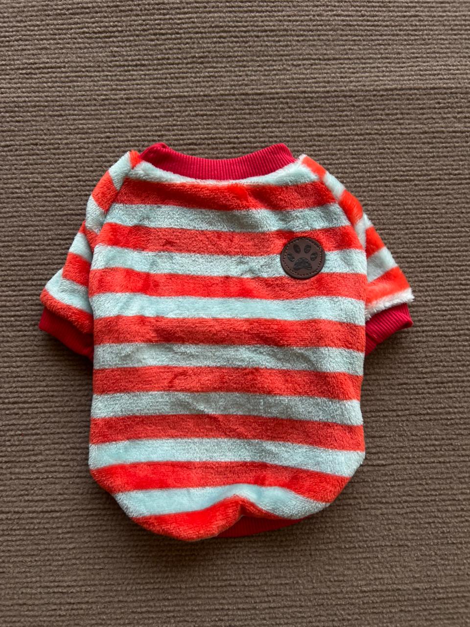 ABRIGO RAYA NARANJA Y GRIS
