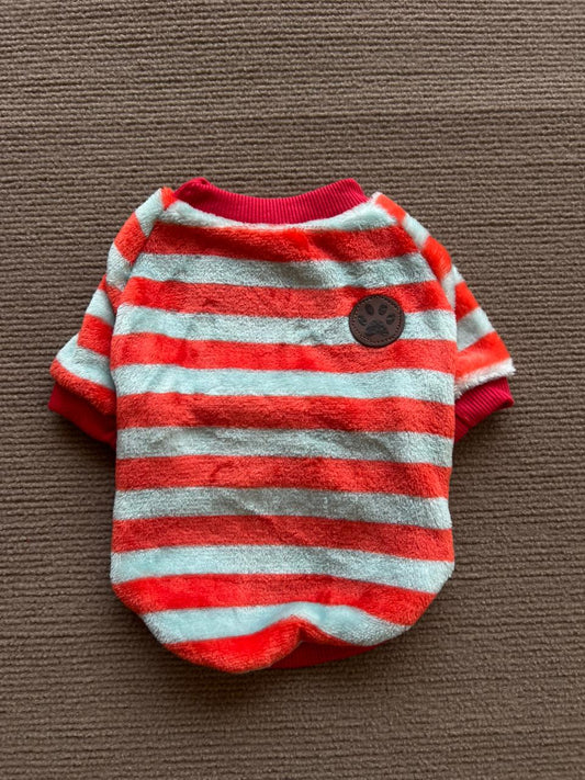 ABRIGO RAYA NARANJA Y GRIS