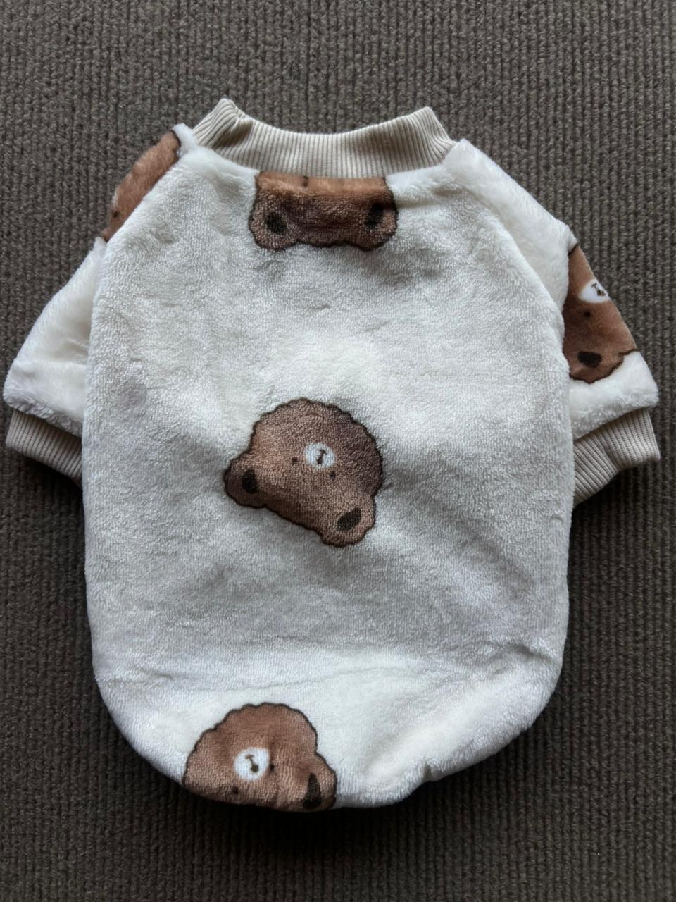 ABRIGO PELUCHE OSO BLANCO 1