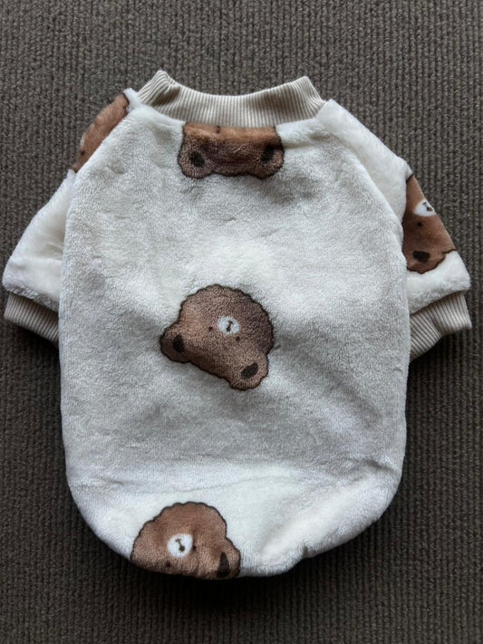 ABRIGO PELUCHE OSO BLANCO 1