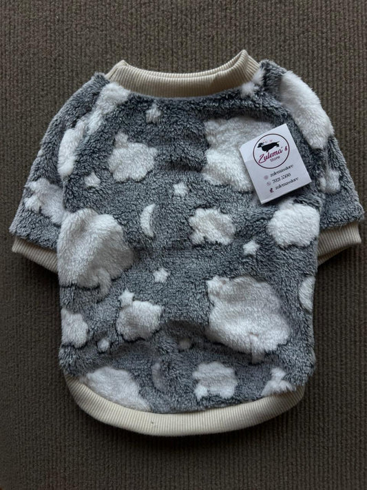 ABRIGO NUBE Y ESTRELLA GRIS