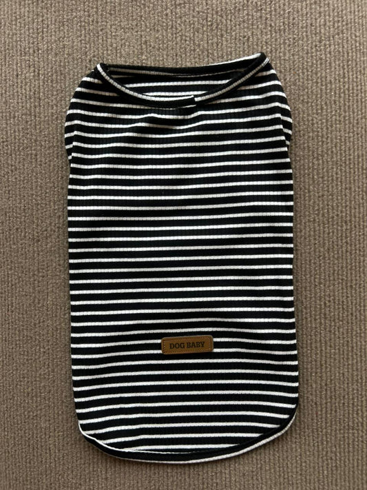 CAMISETA SIN MANGA NEGRA Y BLANCO