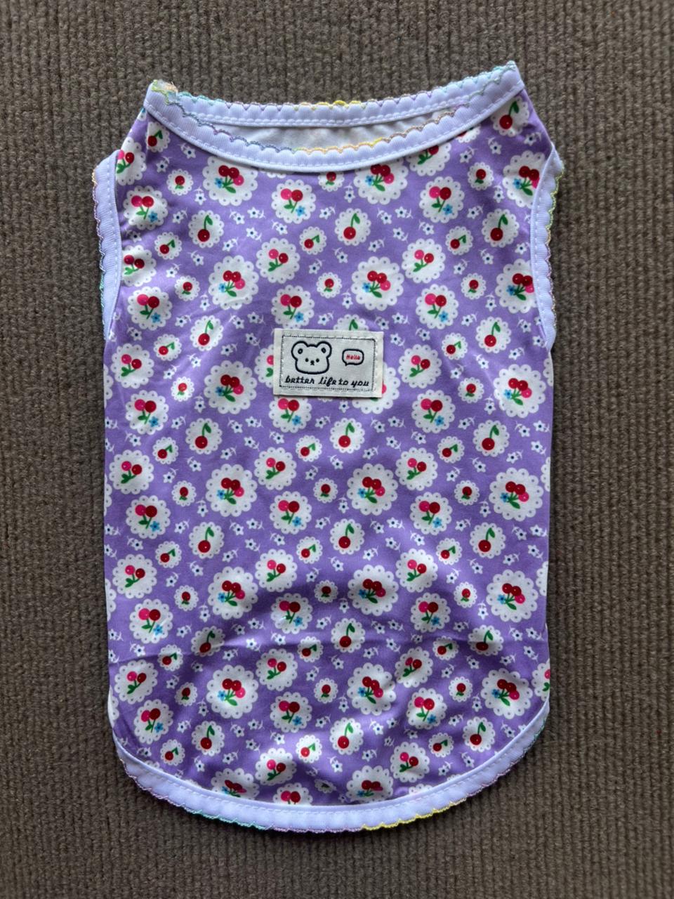 CAMISETA SIN MANGA CEREZA MORADA