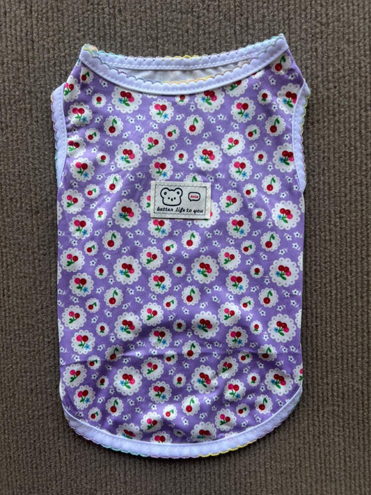 CAMISETA SIN MANGA CEREZA MORADA