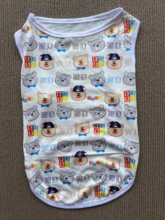 CAMISETA SIN MANGA OSO BLANCO