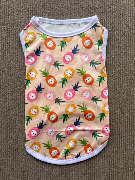 CAMISETA SIN MANGA PIÑA NARANJA