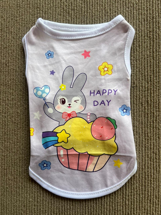 CAMISETA SIN MANGA CONEJO MORADA