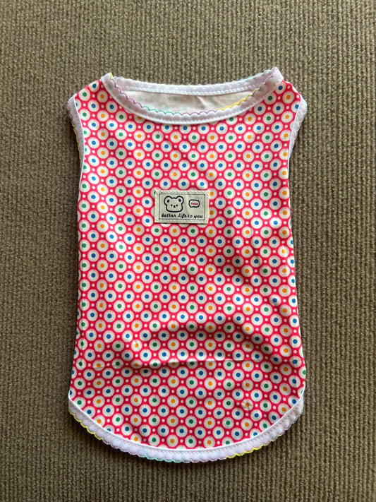 CAMISETA SIN MANGA PUNTO ROSA