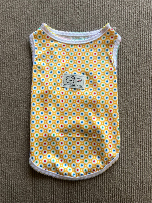 CAMISETA SIN MANGA PUNTO AMARILLO