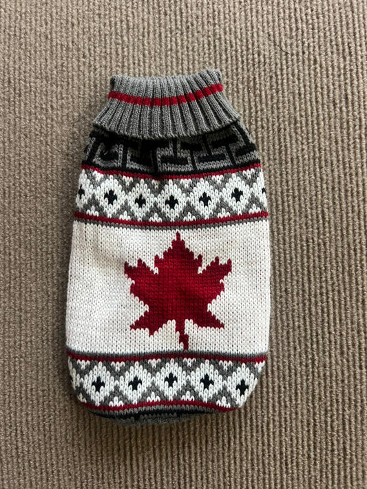 ABRIGO TEJIDO BLANCO, ROJO, GRIS