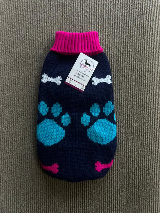ABRIGO TEJIDO HUESO ROSA