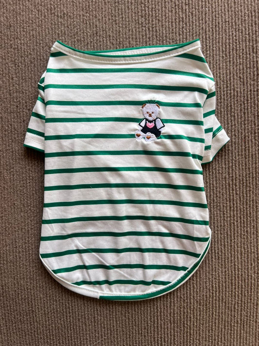CAMISA CON MANGAS RAYAS VERDE