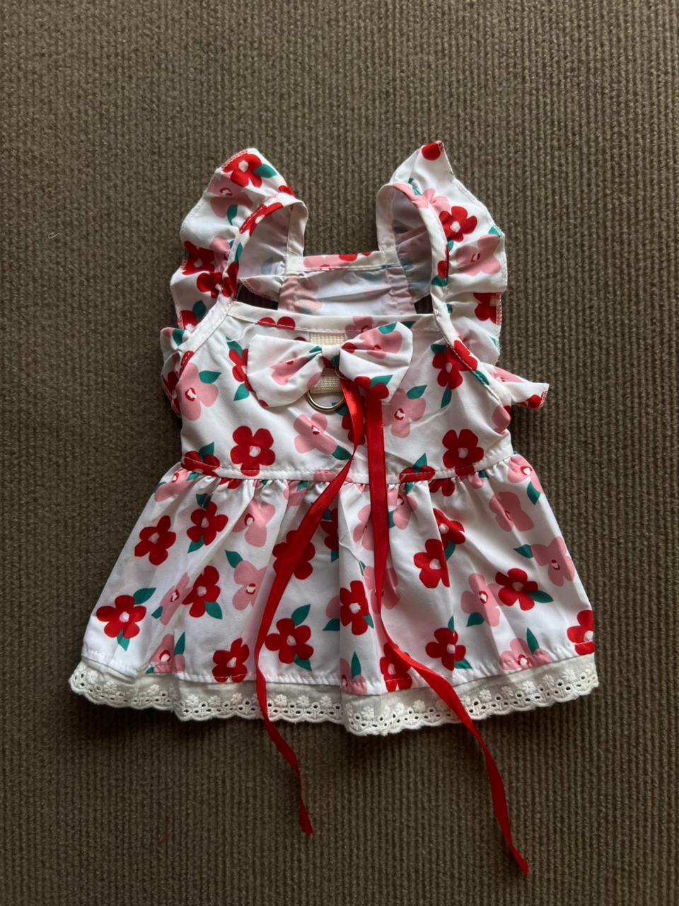 VESTIDO FLOR ROJA