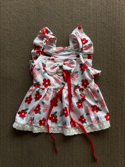 VESTIDO FLOR ROJA